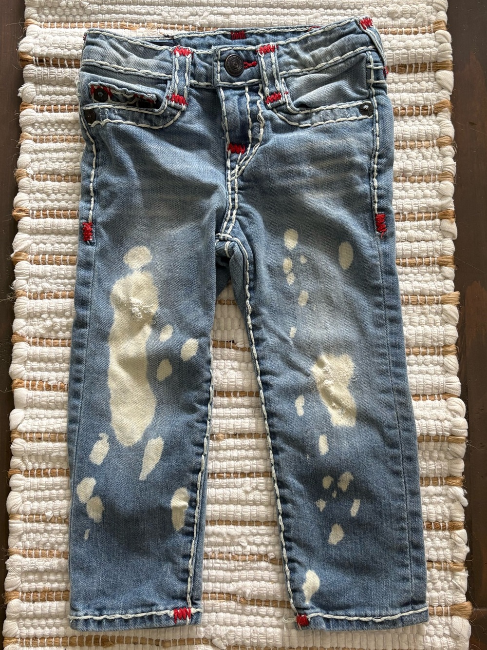 True Religion Geno bleach washed slim jeans